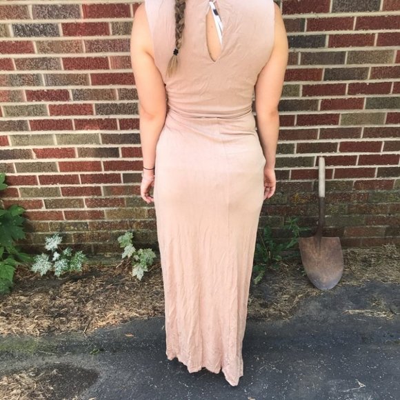 Forever 21 Tan High Slit Maxi Dress - Picture 8 of 9